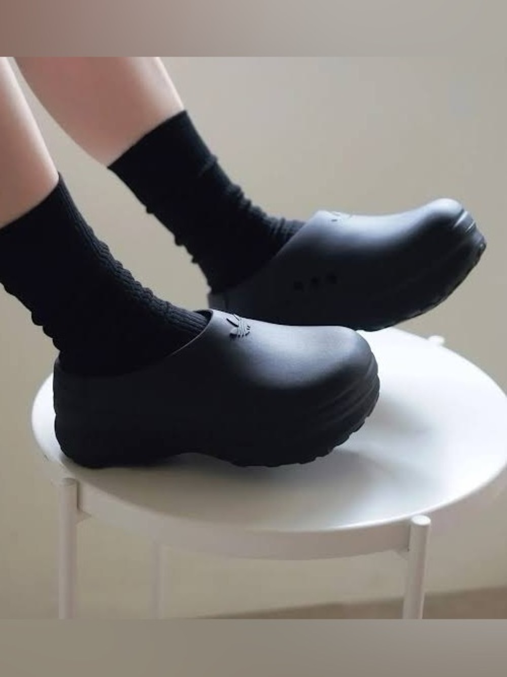 Adidas Originals AdiFOM Stan Mule IE4626 Black Slip-On Rubber Clog Womens size - Picture 5 of 6